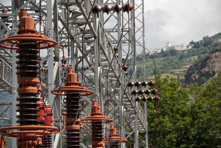 An electricity substation in Spain